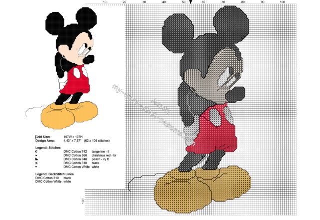 shy_mickey_mouse_free_back_stitch_disney_cross_stitch_pattern