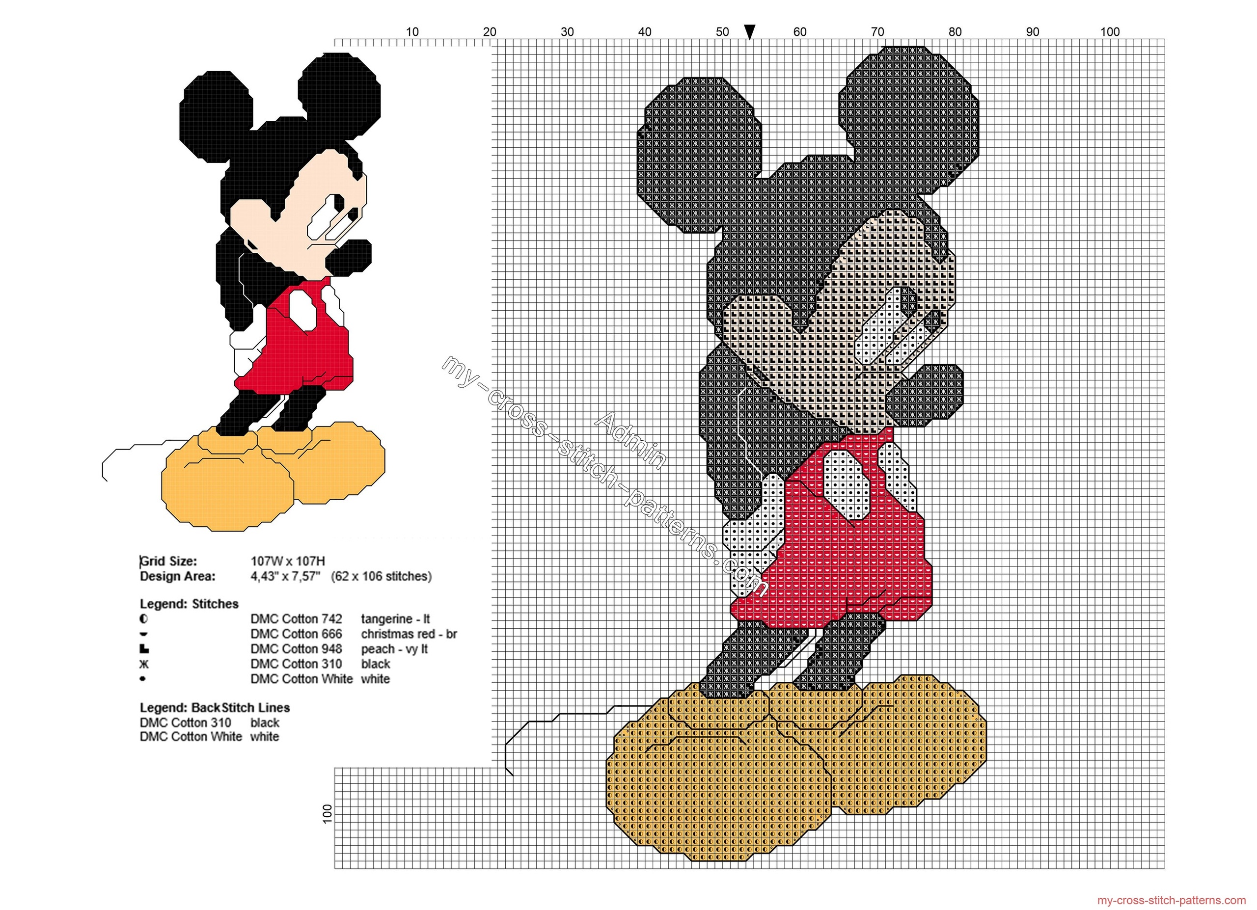 shy_mickey_mouse_free_back_stitch_disney_cross_stitch_pattern