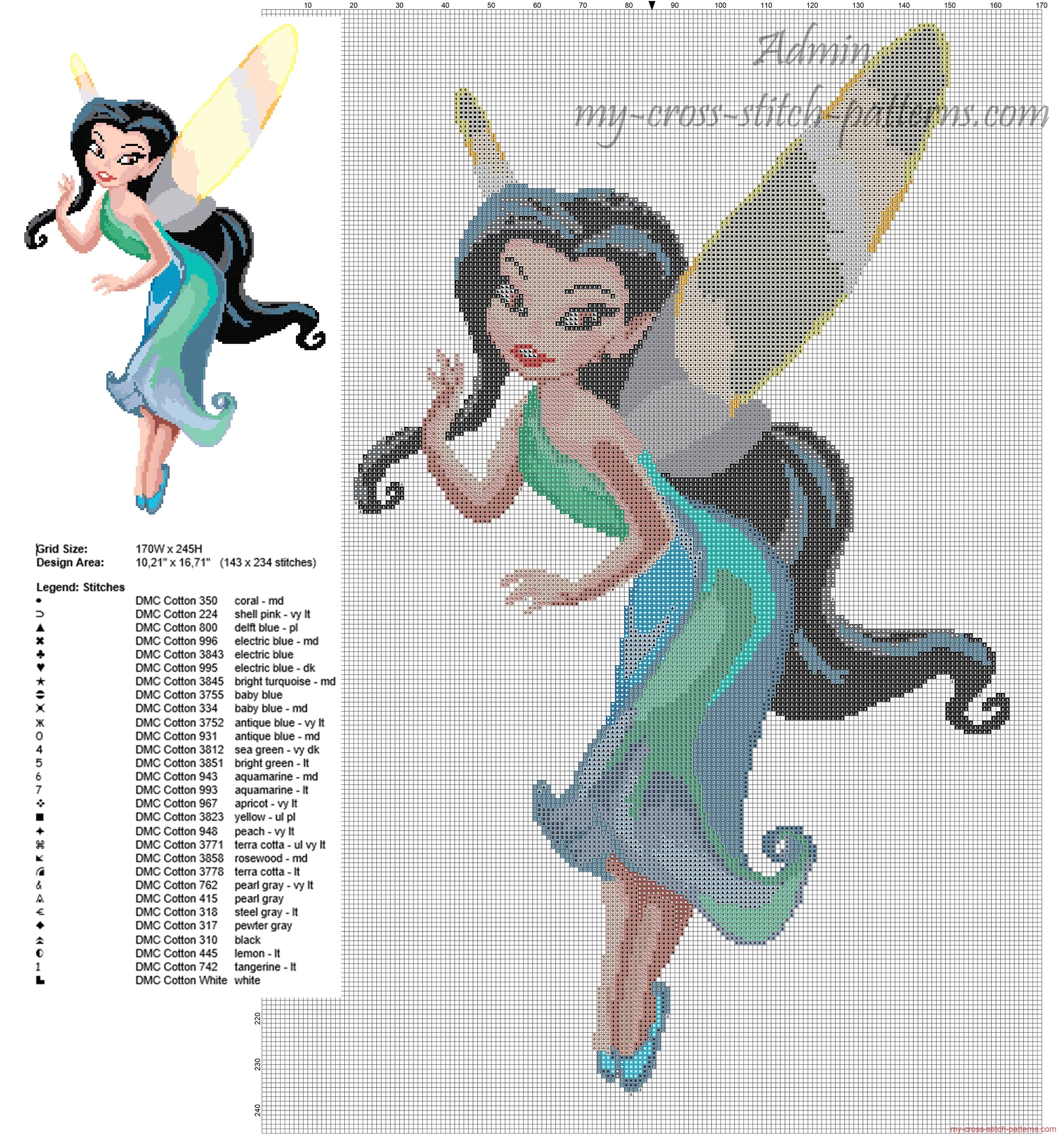 silvermist_from_disney_fairies_cross_stitch_pattern_big_size_ideal_baby_blanket