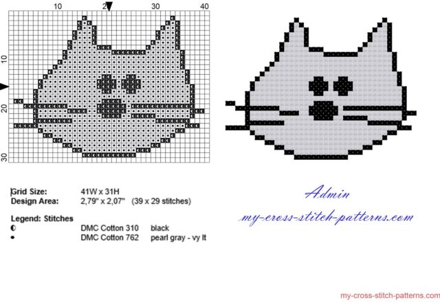 small_and_simple_cat_face_free_cross_stitch_pattern_40_stitches