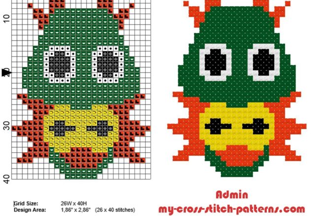 small_and_simple_dragon_face_cross_stitch_pattern_pcstitch_free