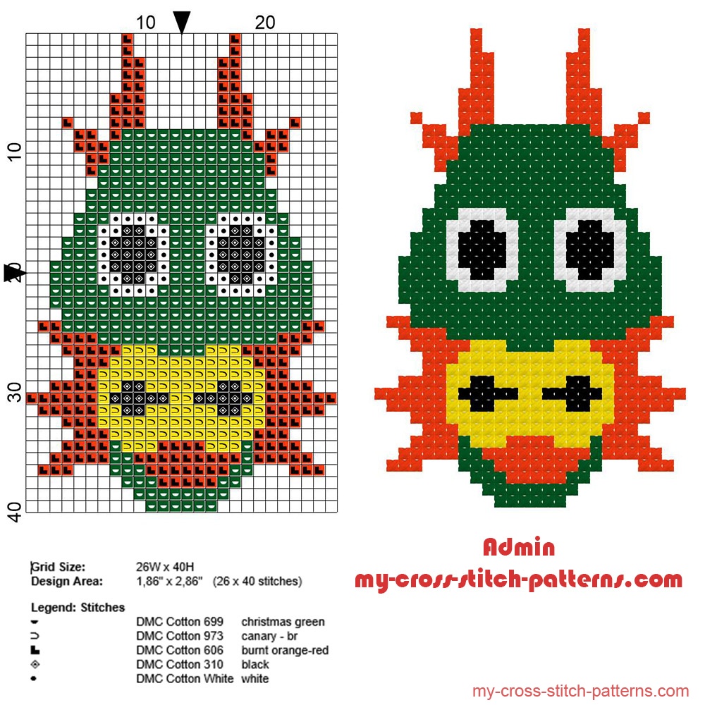 small_and_simple_dragon_face_cross_stitch_pattern_pcstitch_free
