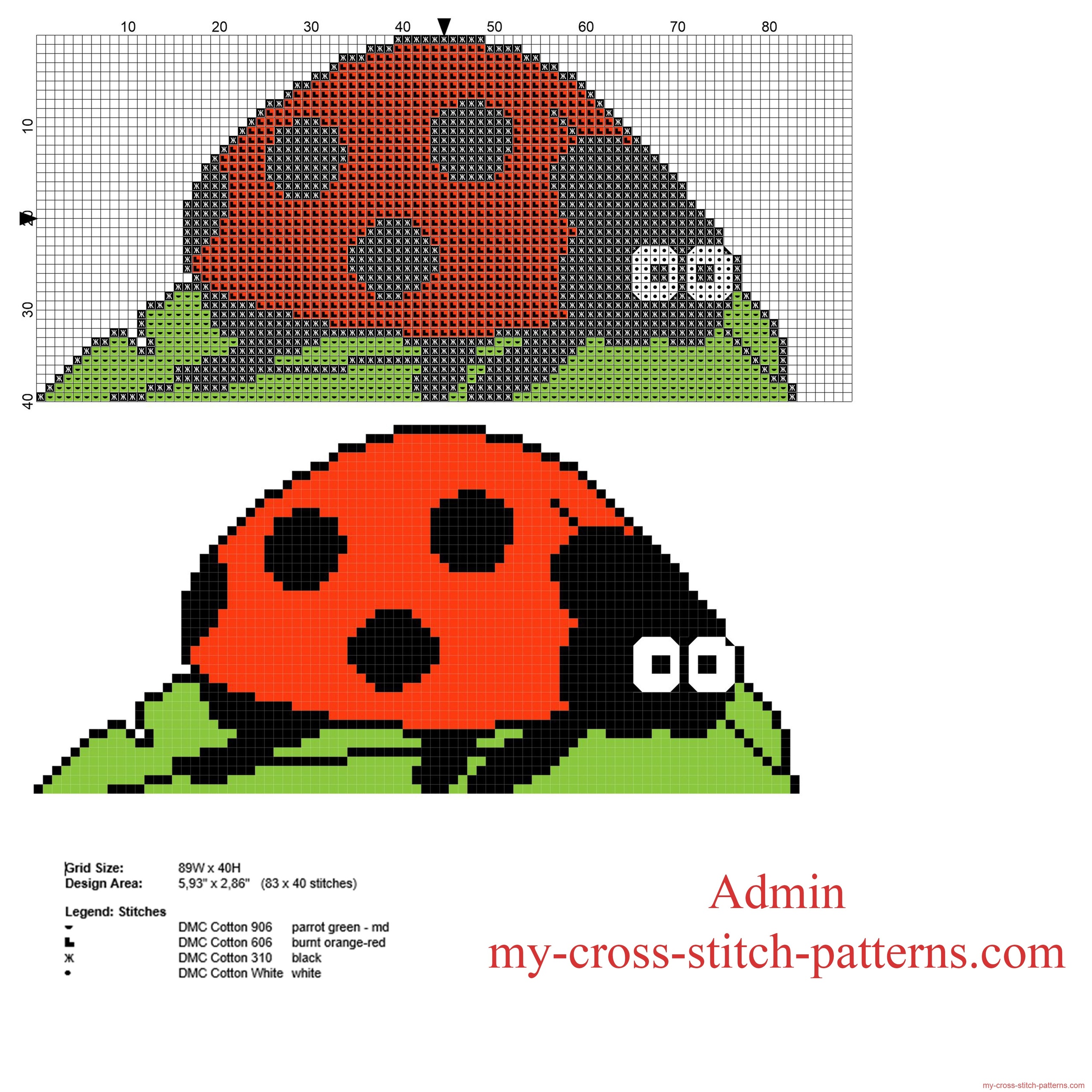 small_animal_ladybug_on_the_leaf_free_cross_stitch_pattern_baby_bib_idea