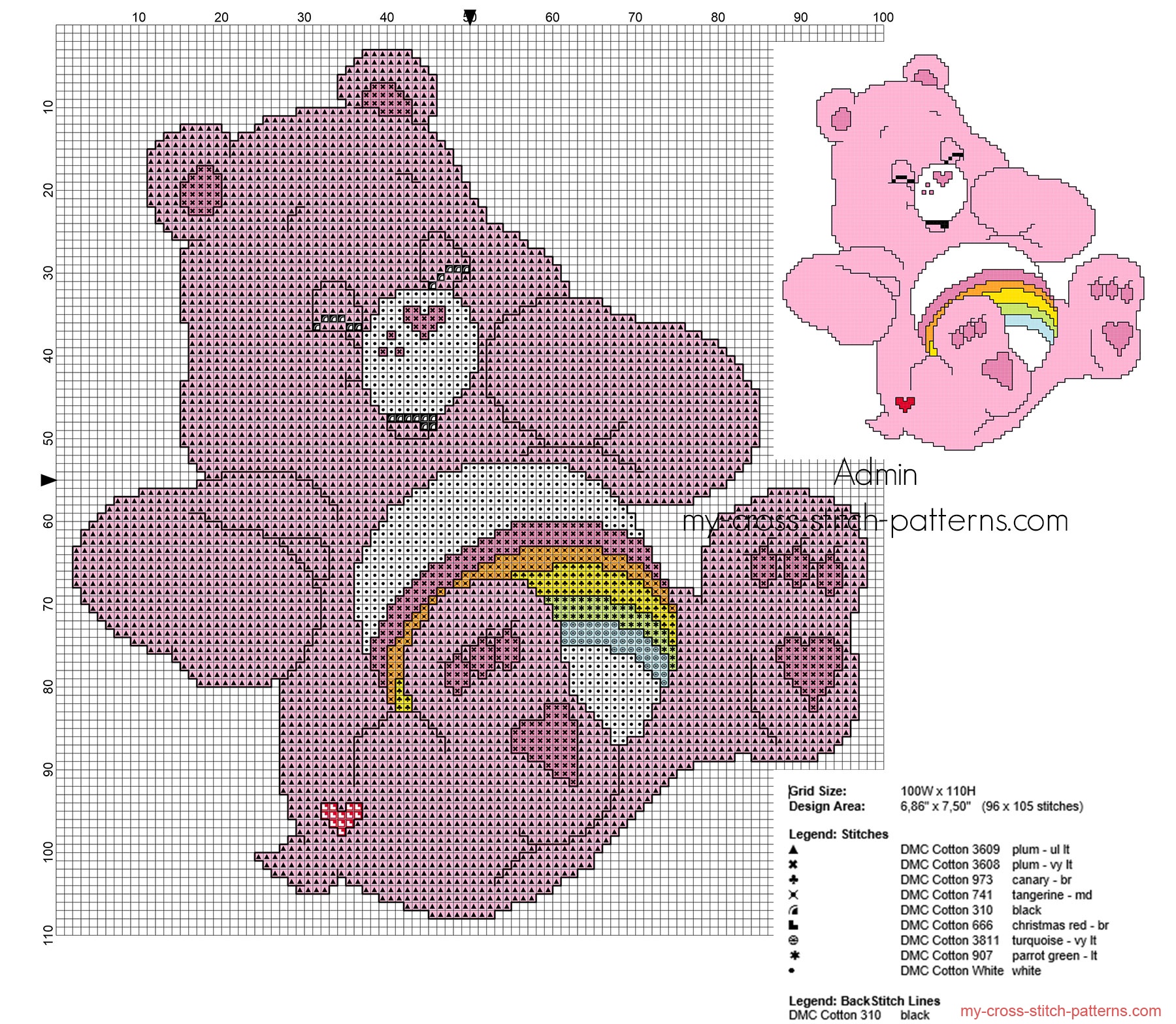 small_back_stitch_cross_stitch_pattern_cheer_bear_from_care_bears
