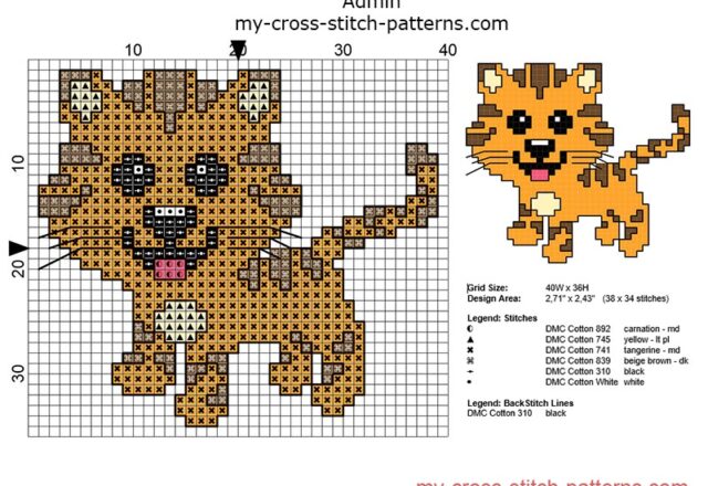 small_cross_stitch_pattern_ideal_for_baby_bibs_baby_tiger