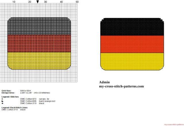 small_germany_flag_free_cross_stitch_pattern