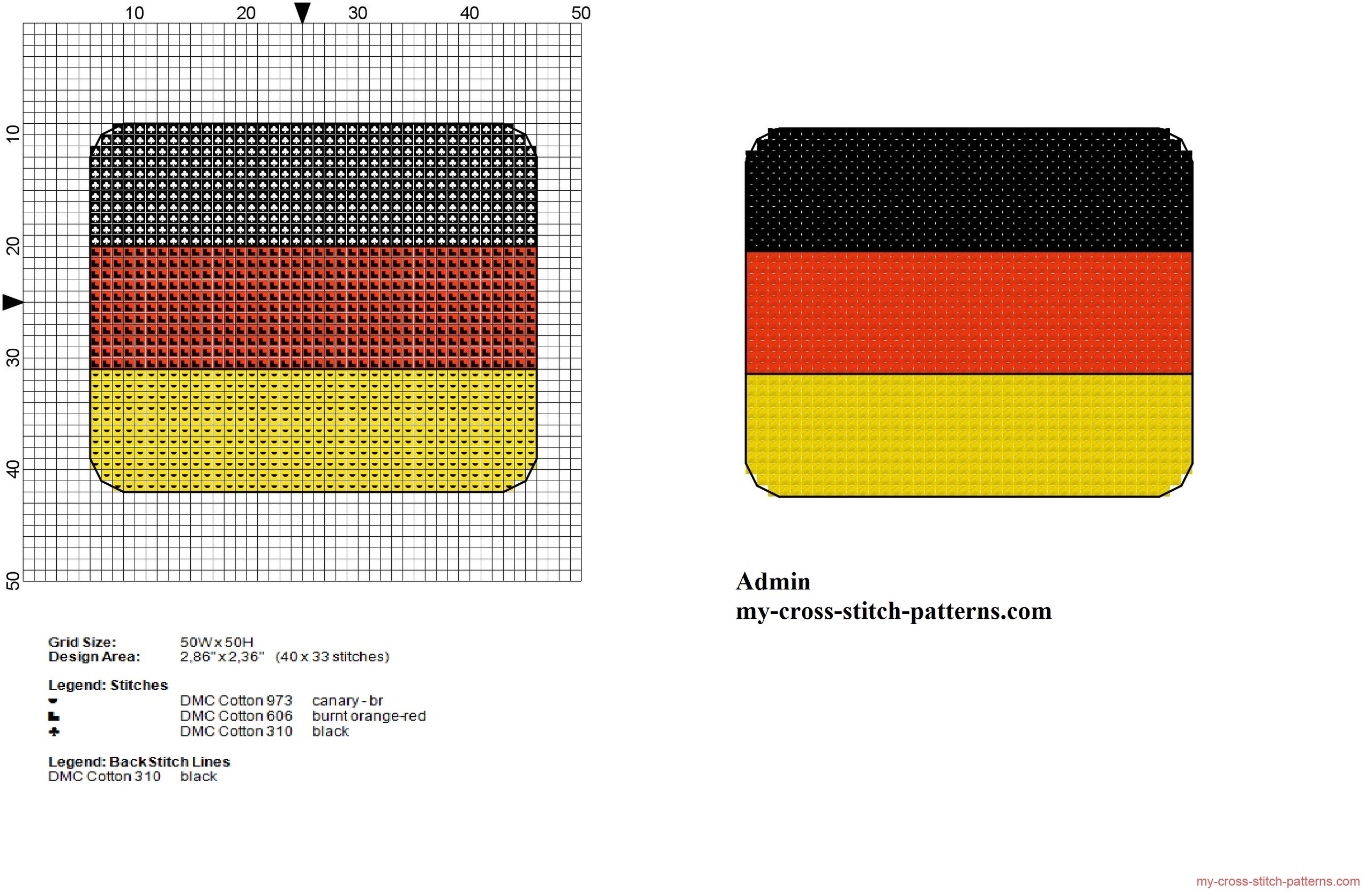 small_germany_flag_free_cross_stitch_pattern