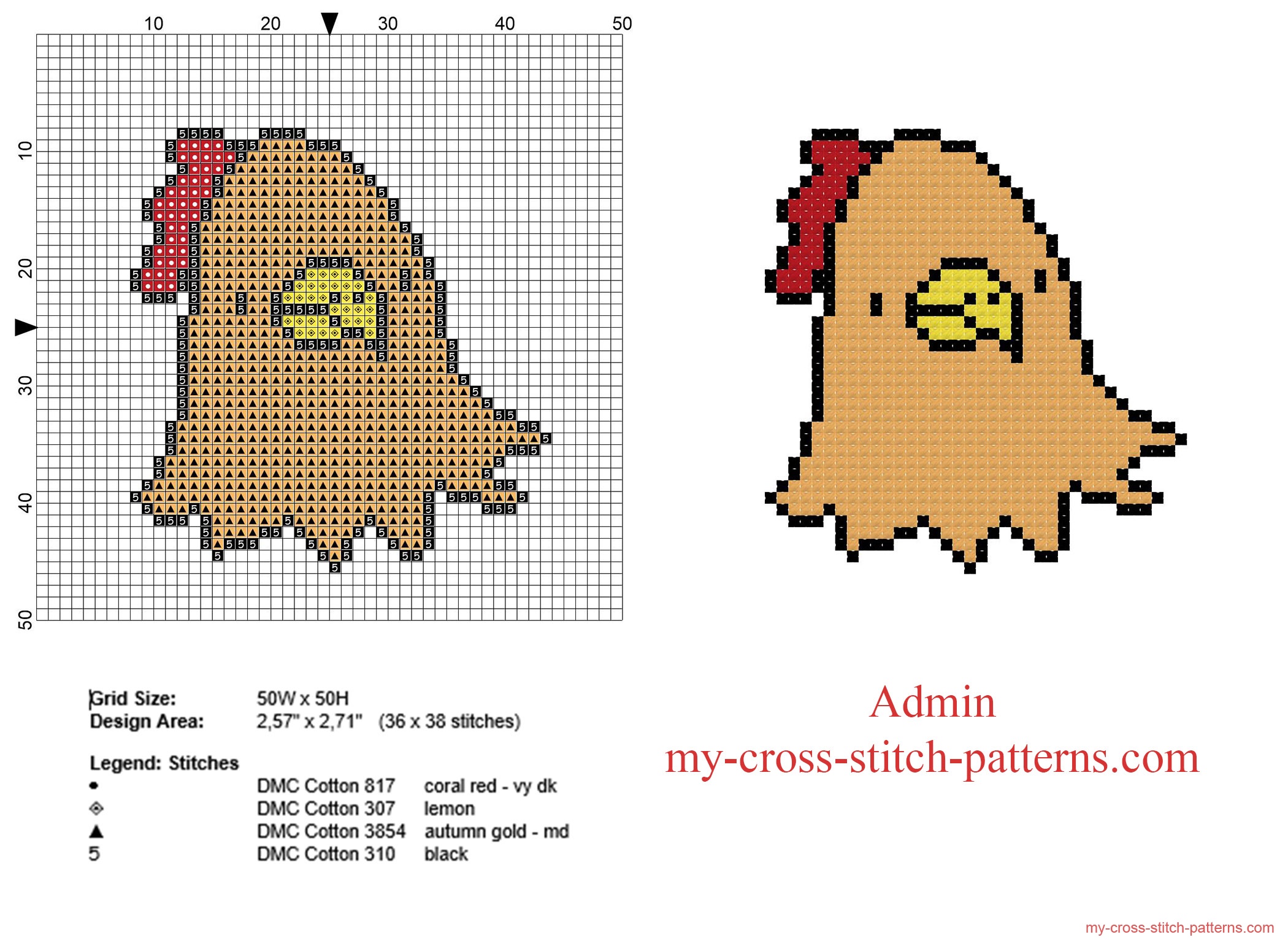 small_hens_face_free_cross_stitch_pattern_baby_bibs_idea