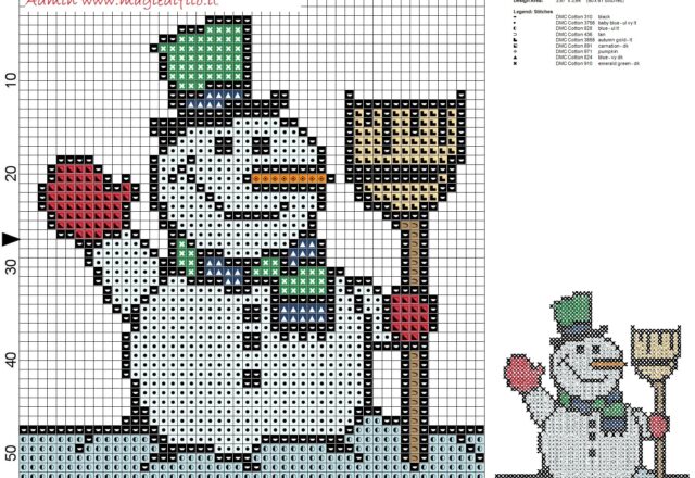 small_snowman_cross_stitch_pattern_free_50x51_stitches