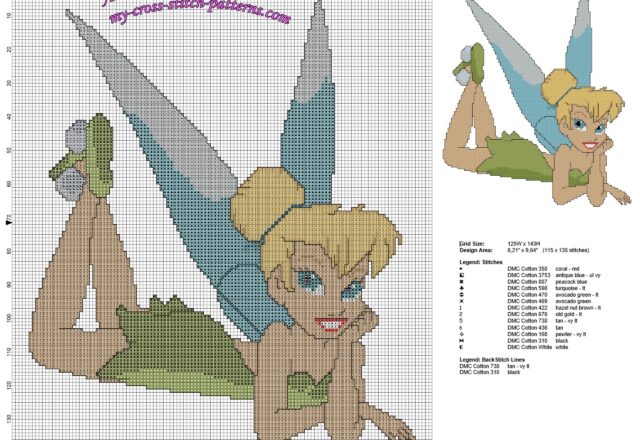 small_tinker_bell_tinkerbell_tink_free_cross_stitch_pattern