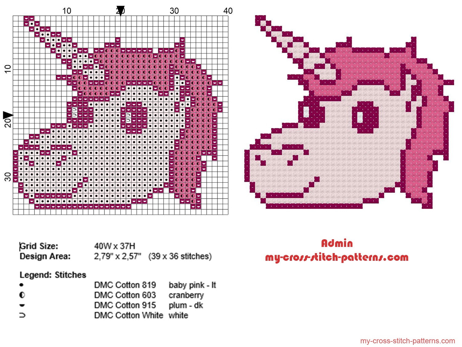 small_unicorn_face_free_cross_stitch_pattern_in_40_stitches