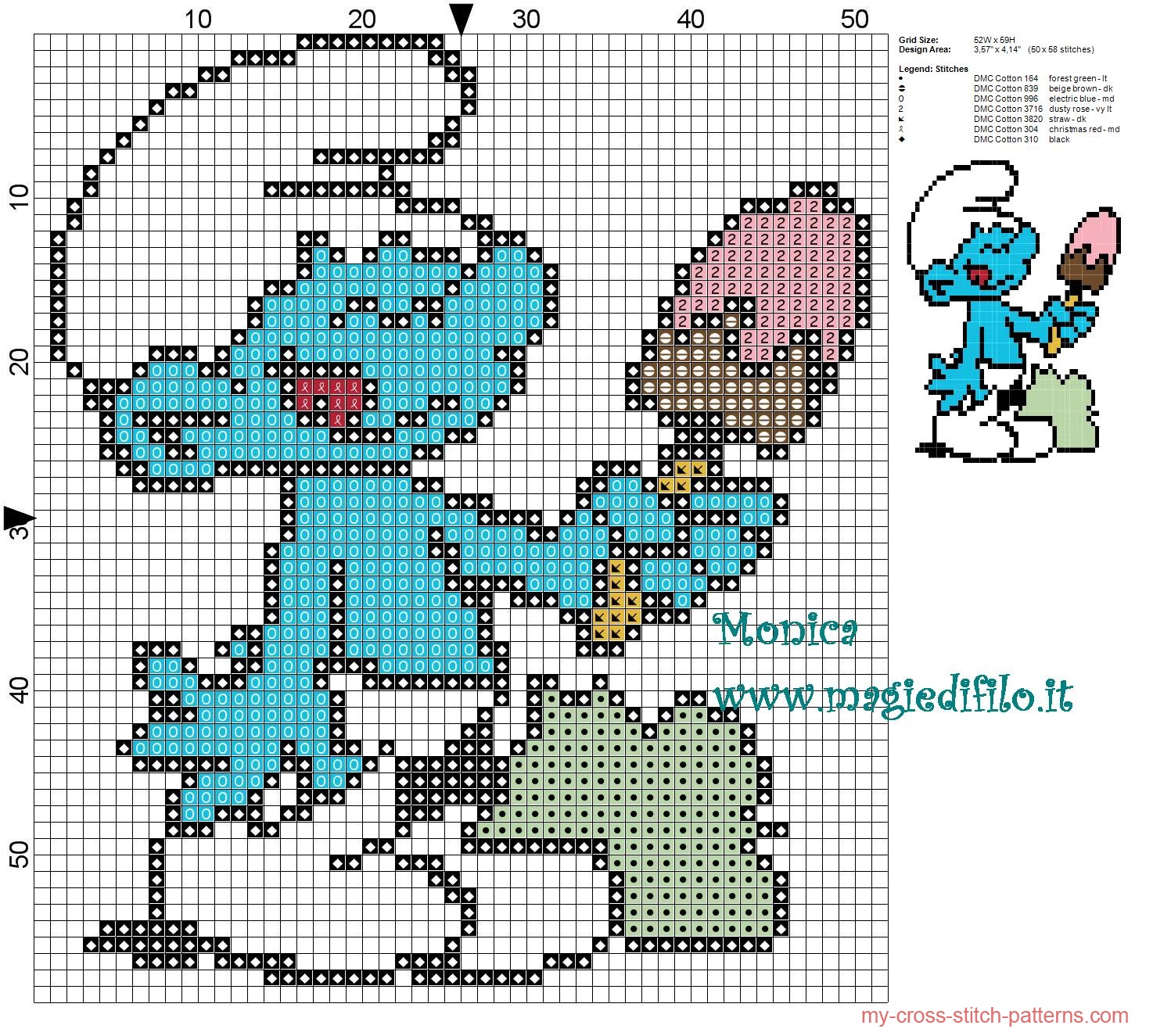 smurf_with_ice_cream_cross_stitch_pattern_