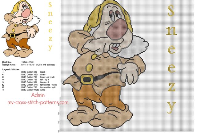 sneezy_dwarf_from_disney_snow_white_and_the_seven_dwarfs_cross_stitch_pattern