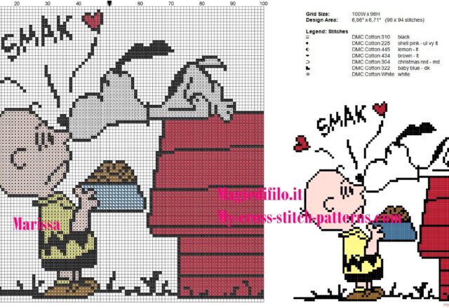 snoopy_kiss_charlie_brown_cross_stitch_pattern