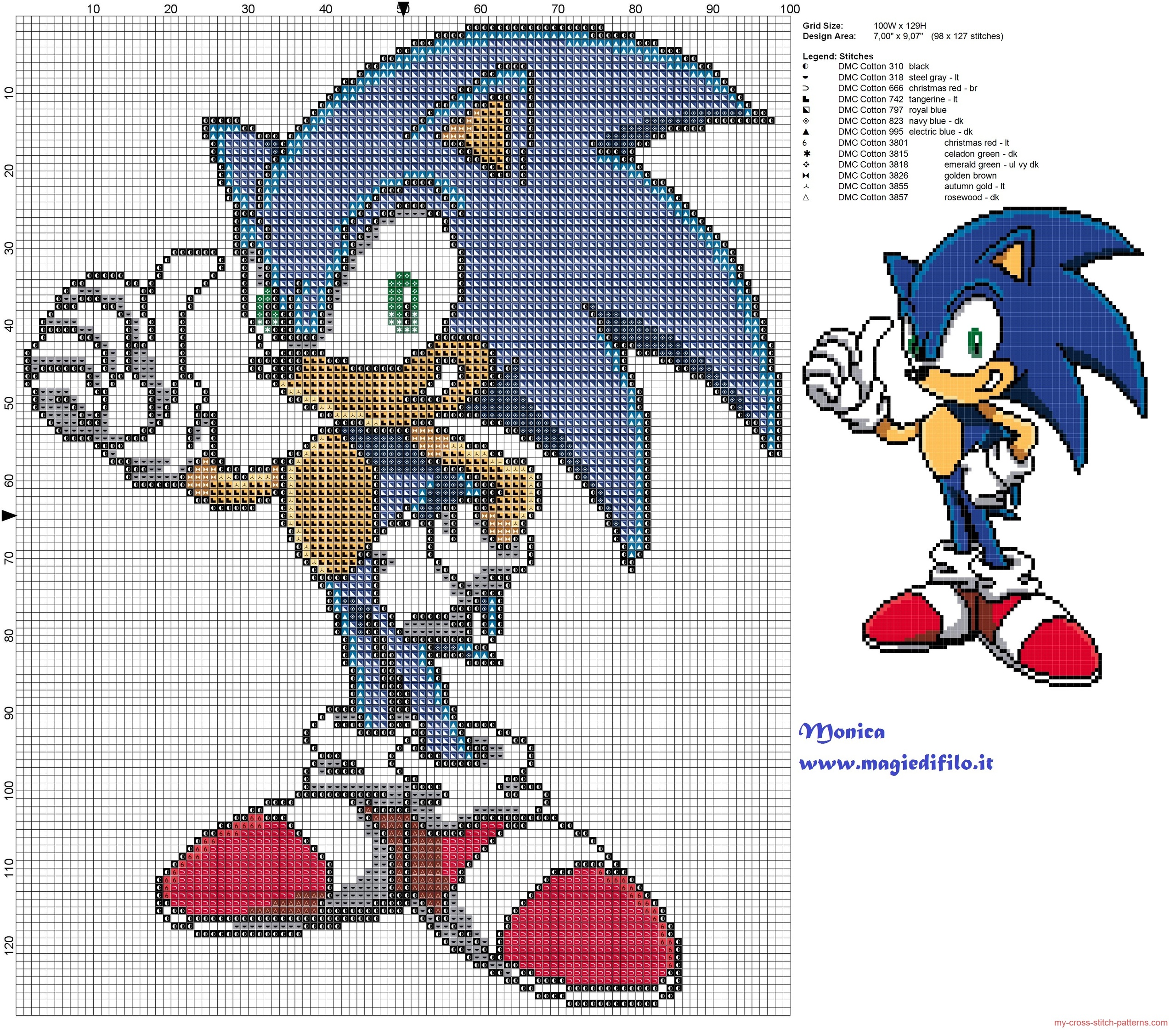 sonic_cross_stitch_pattern