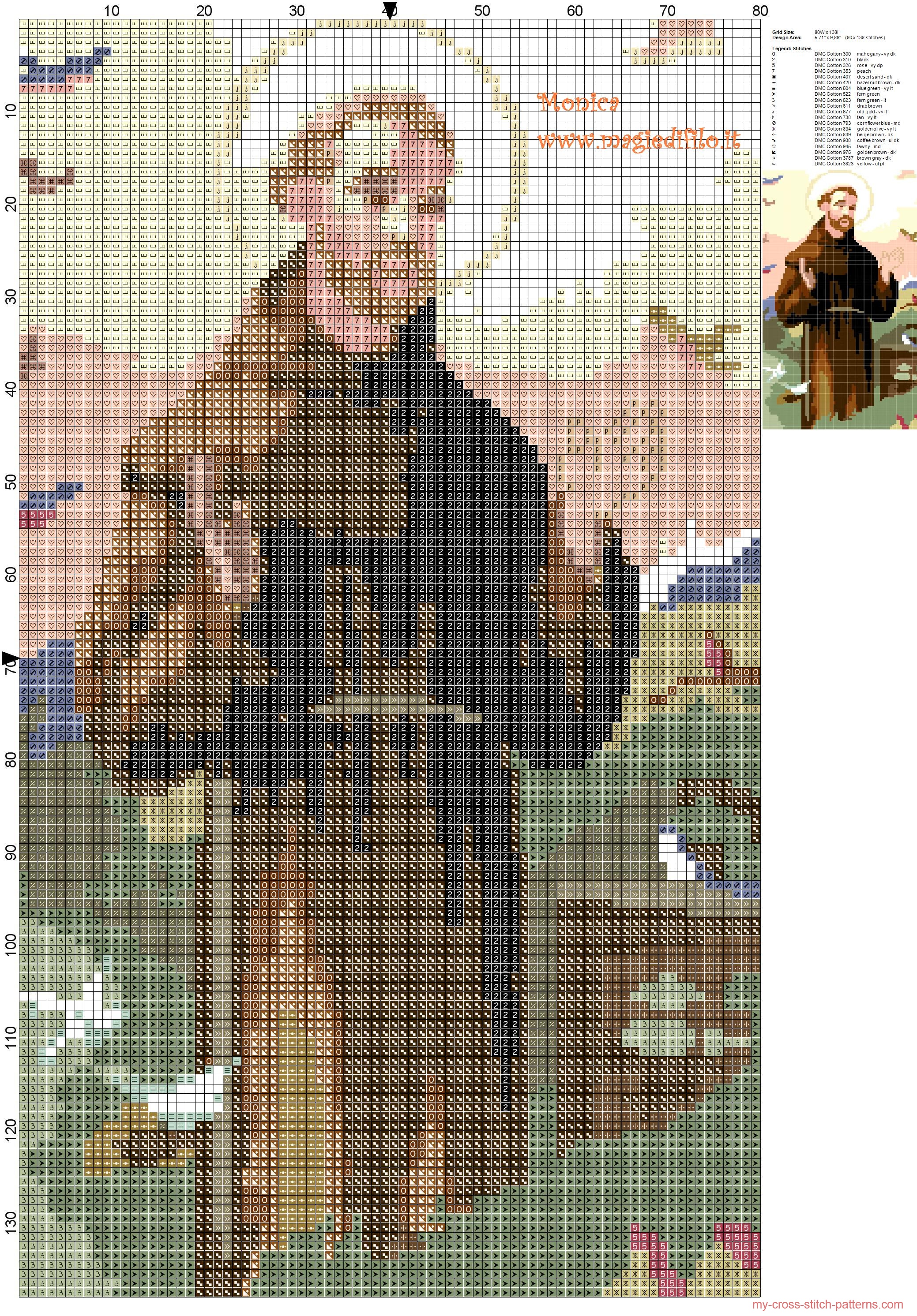 st__francis_of_assisi_cross_stitch_pattern