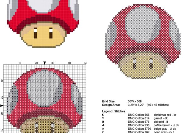 super_mario_super_mushroom_red_mushroom_character_free_cross_stitch_pattern