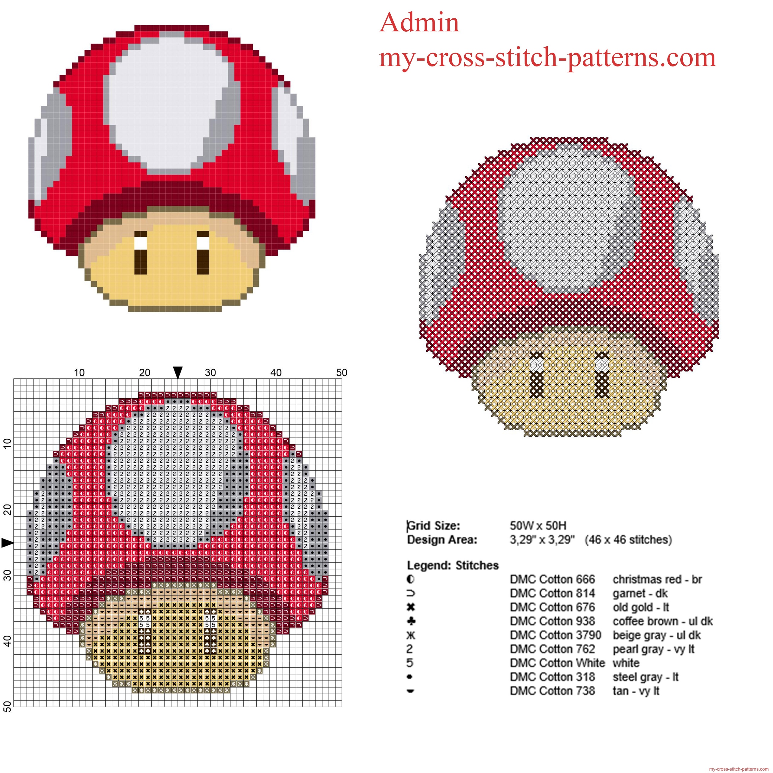 super_mario_super_mushroom_red_mushroom_character_free_cross_stitch_pattern