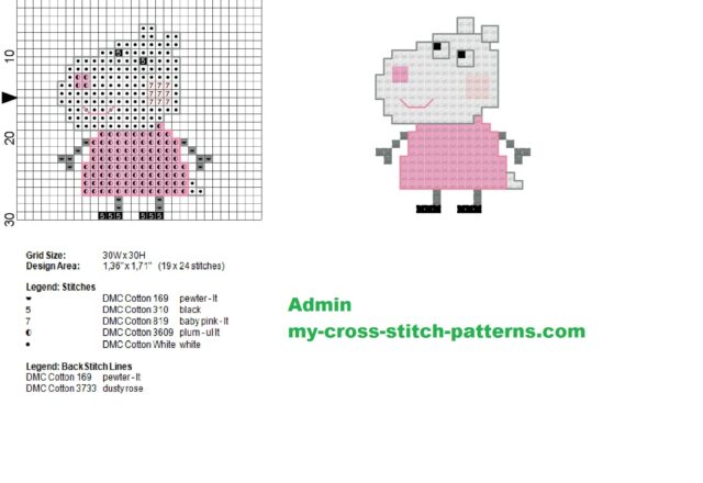 suzy_sheep_peppa_pig_character_cross_stitch_pattern_19x24