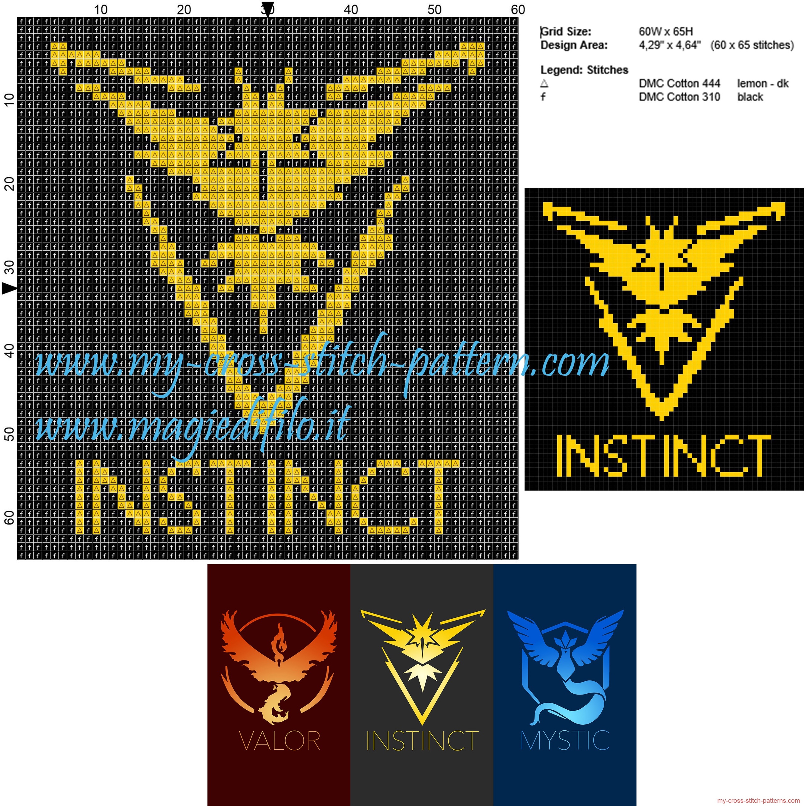 team_instinct_pokemon_go_cross_stitch_pattern_