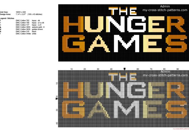 the_hunger_games_movie_book_text_title_free_cross_stitch_pattern_pcstitch_download