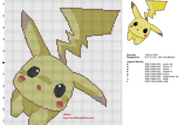 the_pokemon_pikachu_tender_and_sweet_cross_stitch_pattern