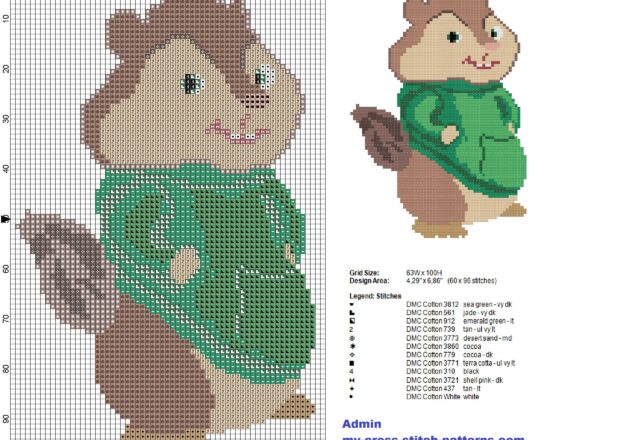 theodore_alvin_and_the_chipmunks_character_cross_stitch_pattern