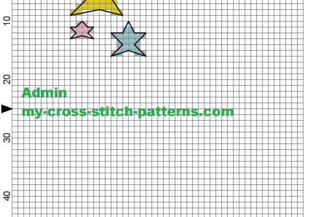 three_small_stars_cross_stitch_patterns