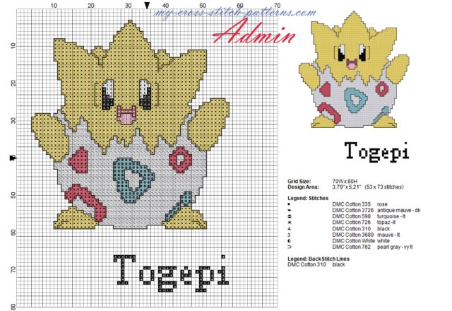 togepi_pokemon_175_second_generation_of_pokemon_free_cross_stitch_pattern