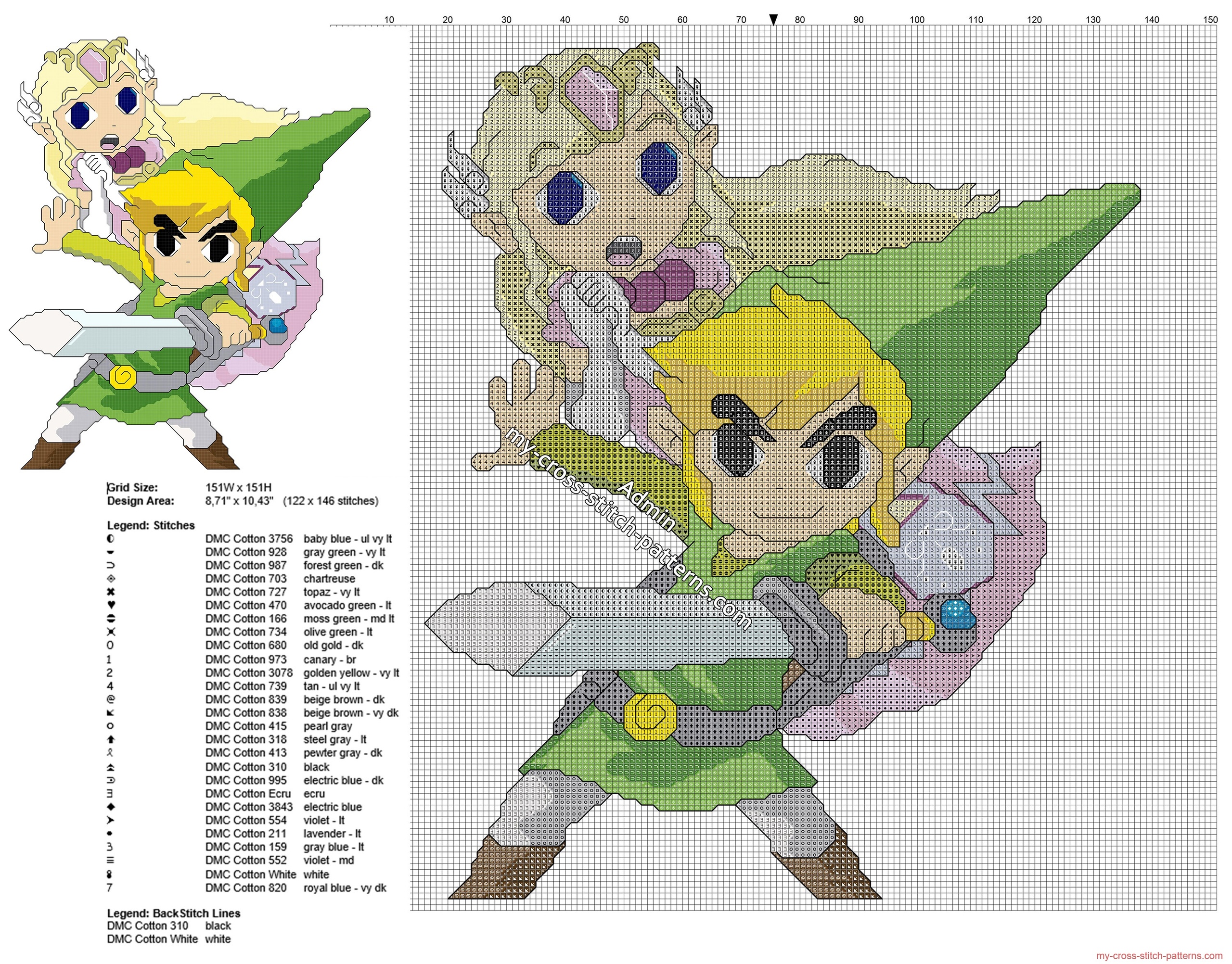 toon_link_and_princess_zelda_cross_stitch_pattern_the_legend_of_zelda