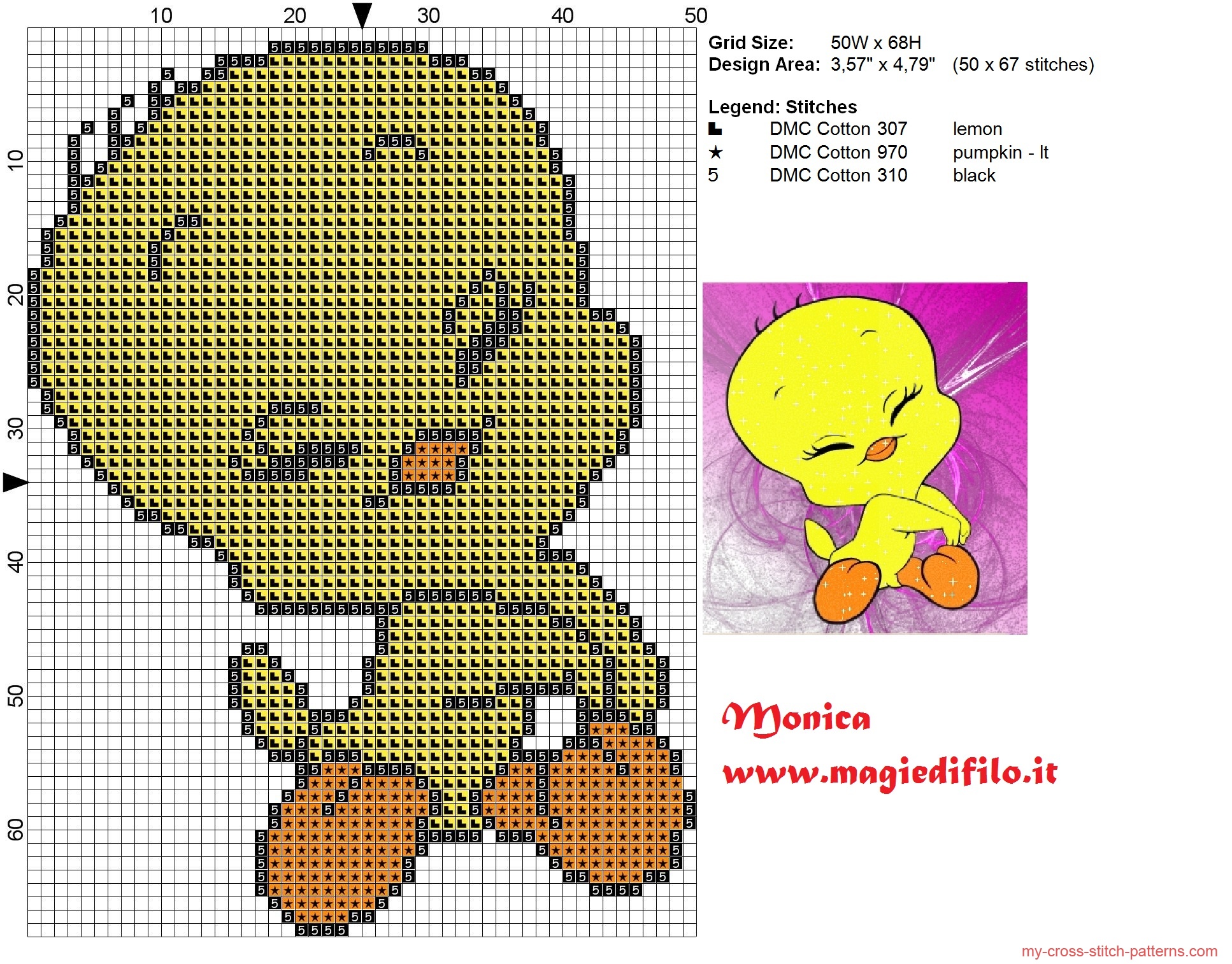 tweety_cross_stitch_pattern