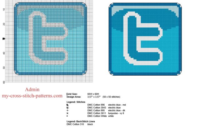 twitter_logo_free_cross_stitch_pattern_in_fifty_stitches