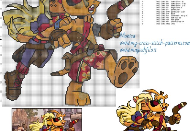 ty_and_shazza_ty_the_tasmanian_tiger_cross_stitch_pattern