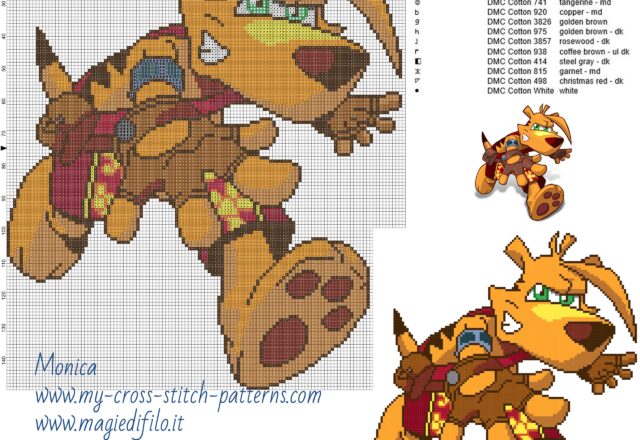 ty_ty_the_tasmanian_tiger_cross_stitch_pattern_