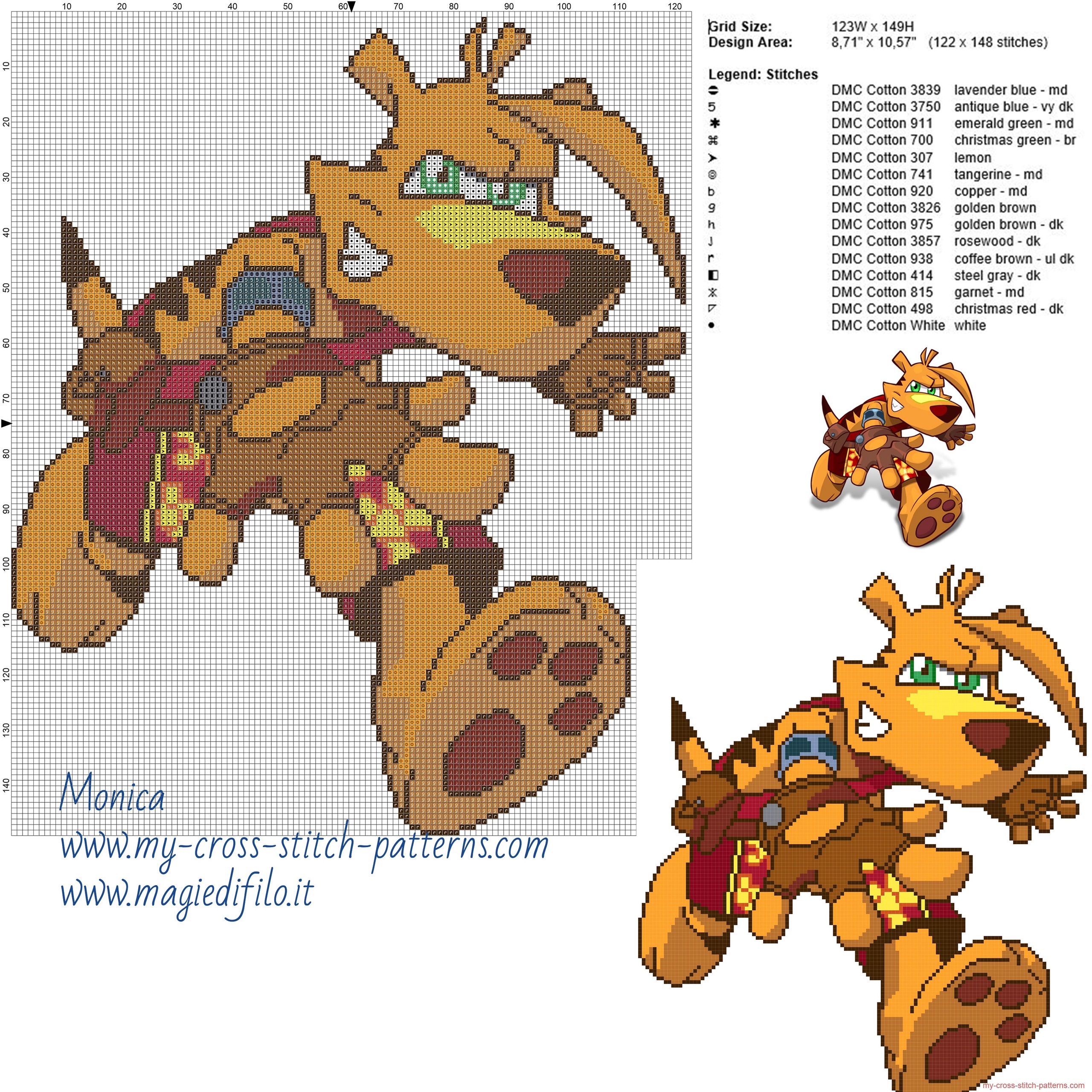 ty_ty_the_tasmanian_tiger_cross_stitch_pattern_