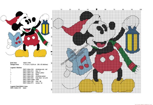 vintage_christmas_disney_mickey_mouse_free_cross_stitch_pattern_98x92