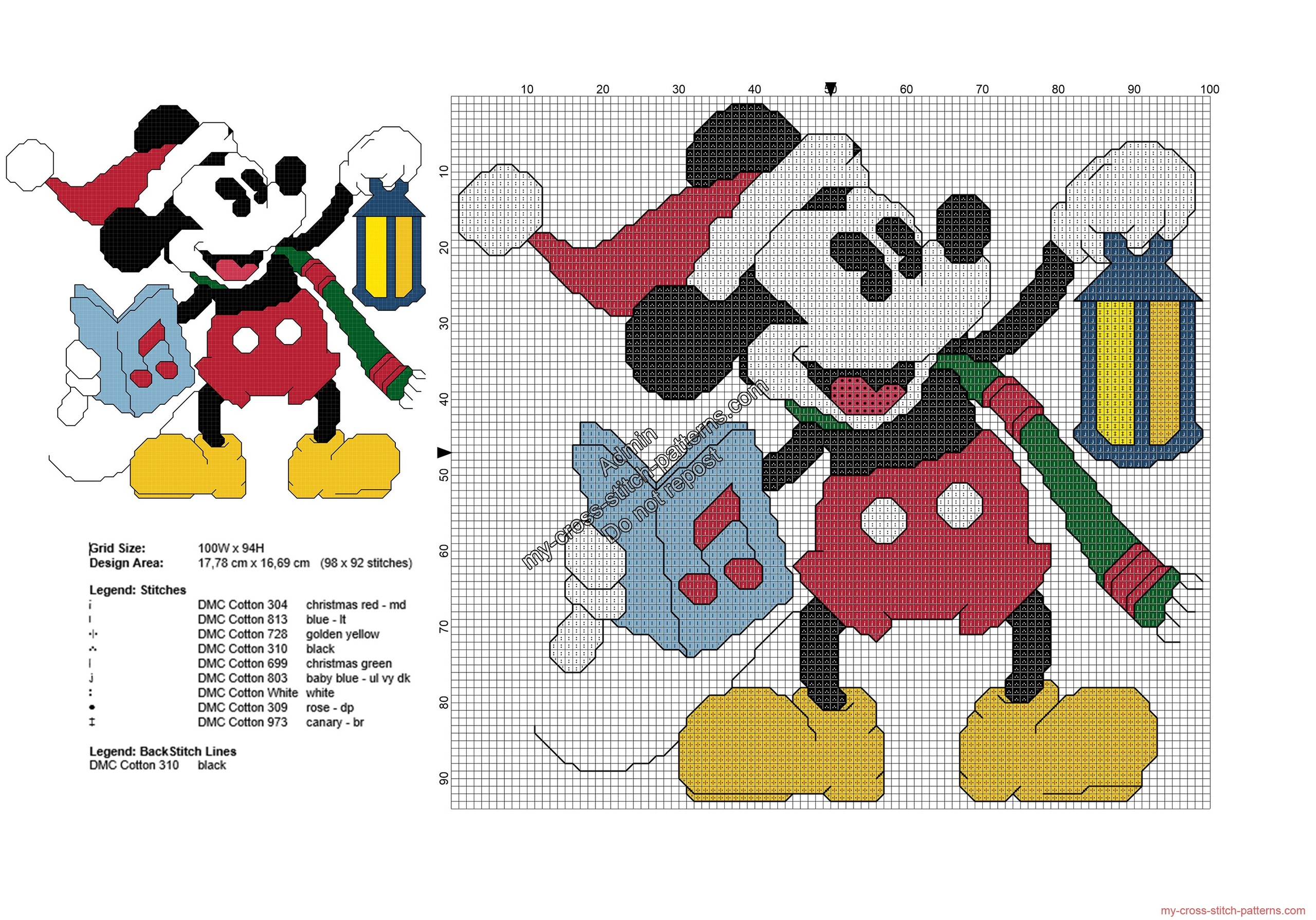 vintage_christmas_disney_mickey_mouse_free_cross_stitch_pattern_98x92