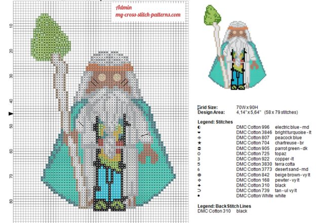 wizard_vitruvius_character_the_lego_movie_cross_stitch_pattern