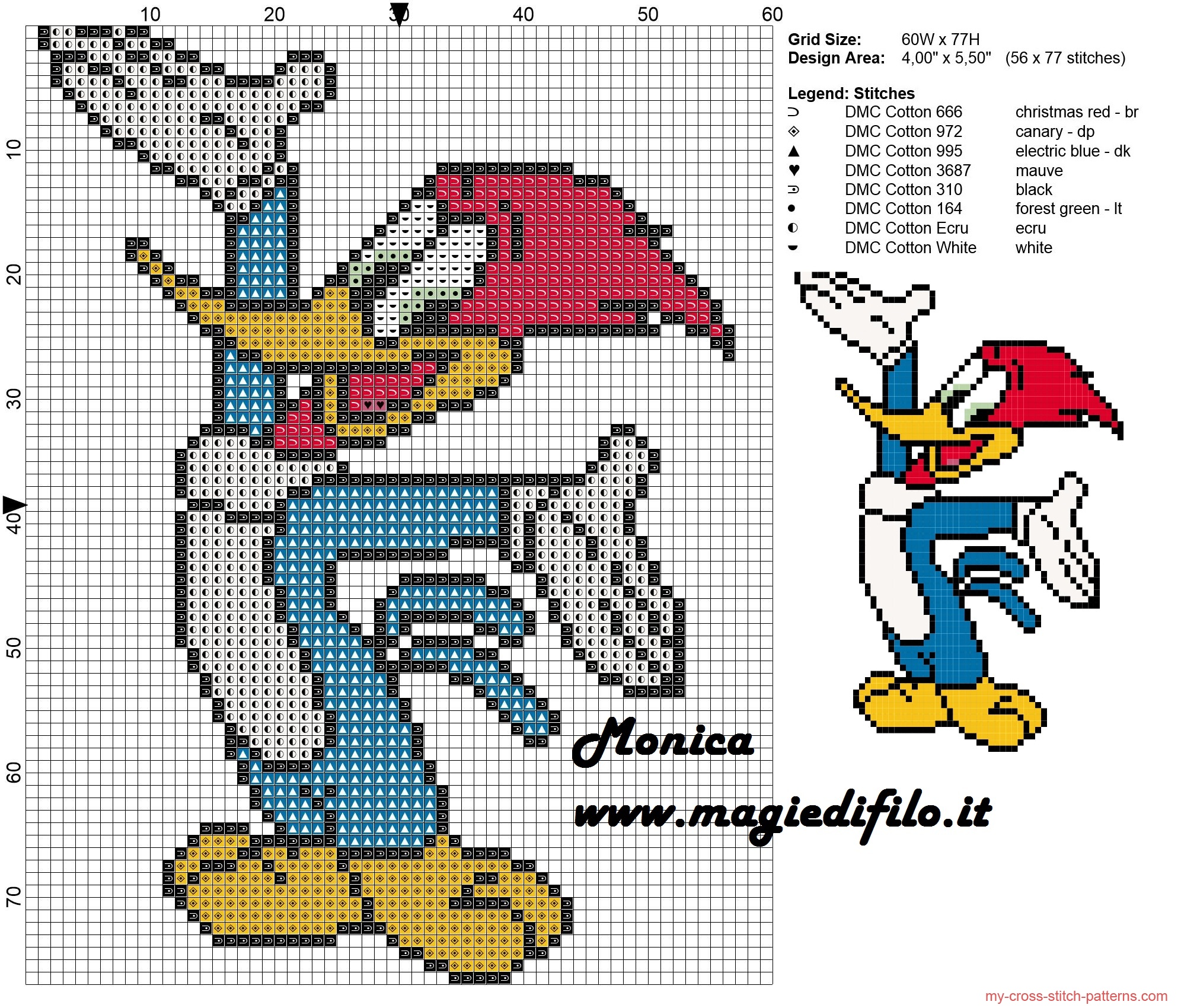 woody_woodpecker_2_cross_stitch_pattern_